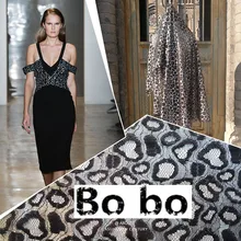 100*150 см леопардовая кружевная ткань сетчатая модная женская одежда DIY ткань