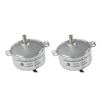 

CHANCS Microwave Fan In AC Motor TYD-50 12V AC 10-12RPM CCW 2PCS Electric Micro Motor Synchronous Gear Motor