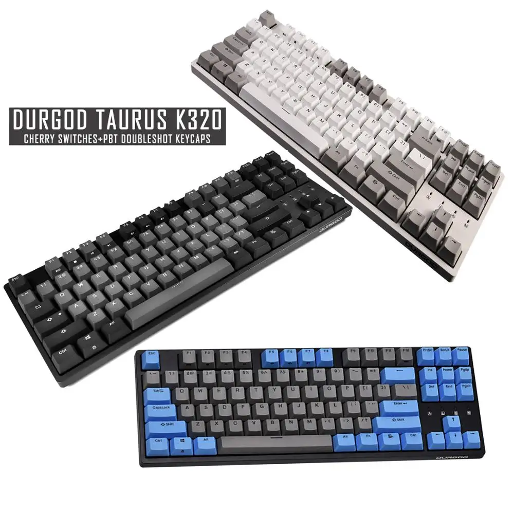 Механическая клавиатура DURGOD TAURUS K320 [переключатели Cherry MX] игровая NKRO 87 клавиш для