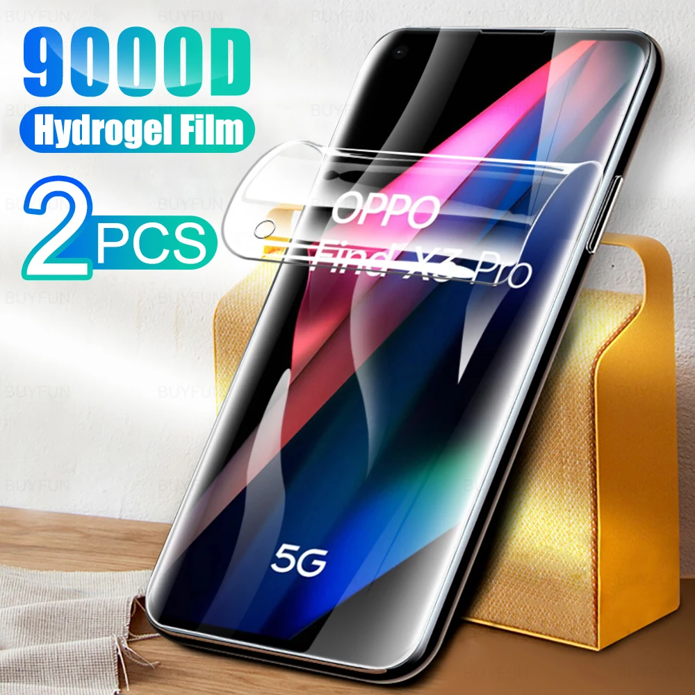 2pcs Hydrogel Film For Oppo Find X3 Pro Lite Neo Screen Protector oppo X3pro X3lite X3Neo Protective | Мобильные телефоны и