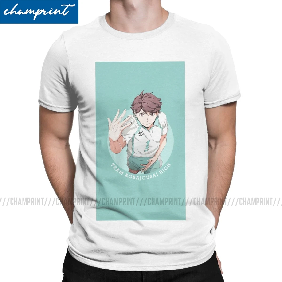 Футболка Oikawa Haikyuu мужская с рисунком аниме новая рубашка коротким рукавом и