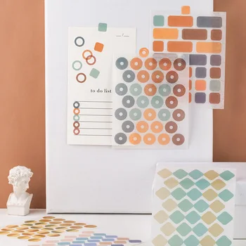 

10Pcs Corner Gallery Series Decorative geometry Stickers Scrapbooking Stick Label Diary Stationery Album Stickers