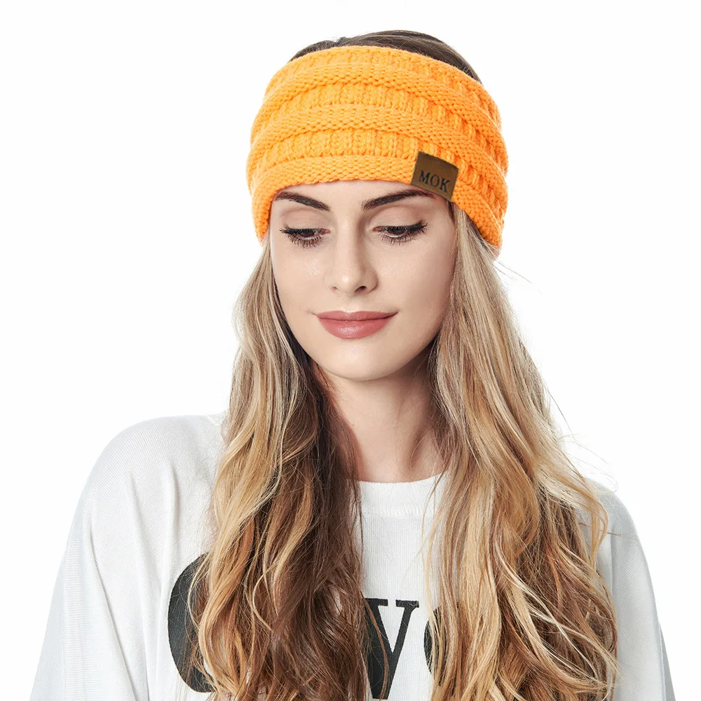 

Winter Lined Knit Ear Headwrap Headband Warmer Cable Fuzzy Fleece Warm