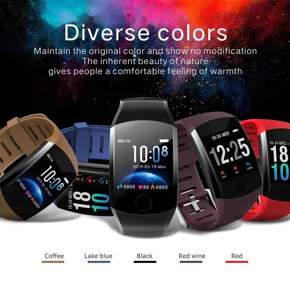 

Q11 Health Tracker Smart Watch Waterproof Fitness Bracelet Big Press Screen Message Remind Heart Rate Time Smartband