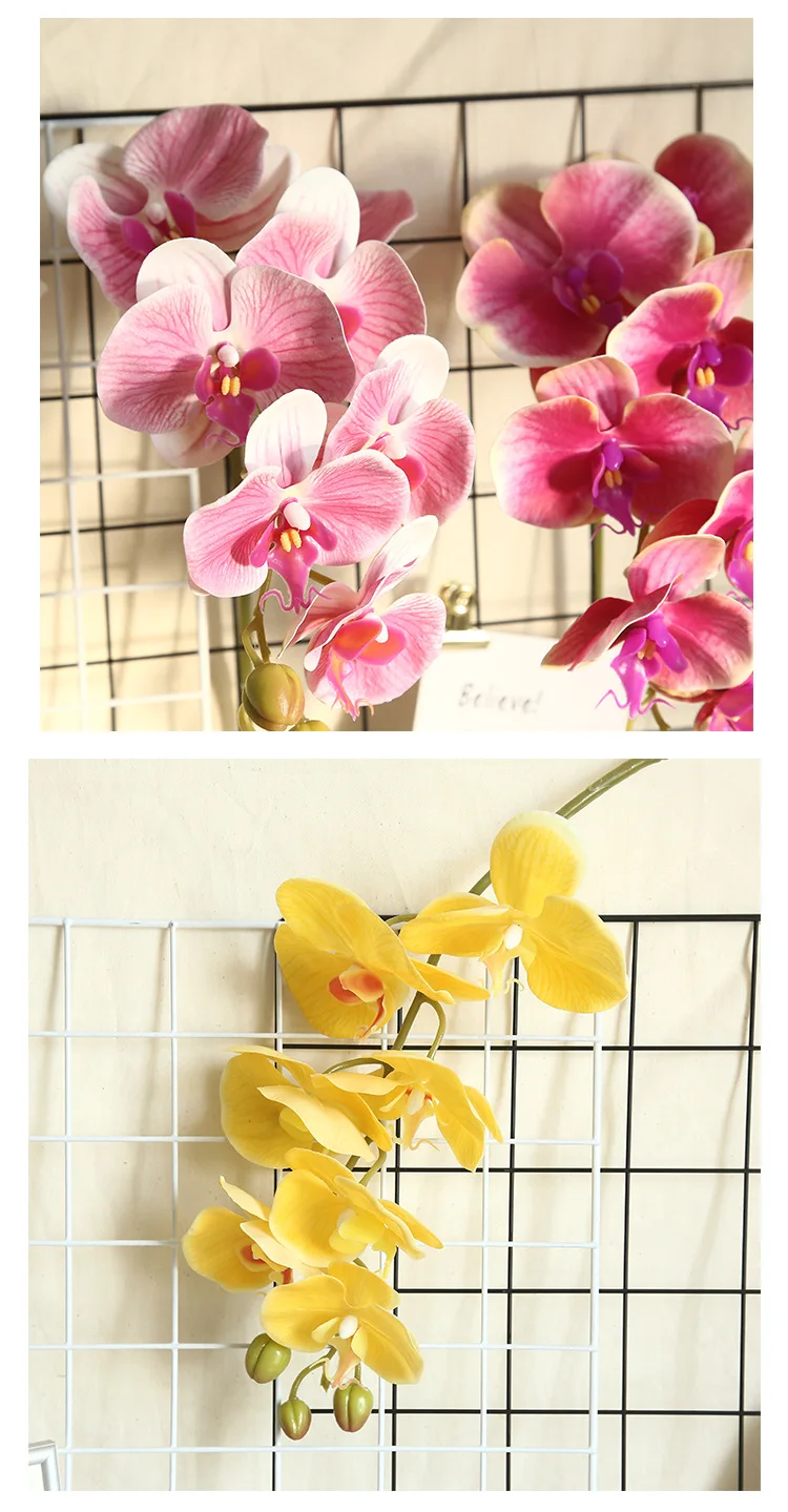 JAROWN Phalaenopsis Butterfly Orchid Latex Real Touch Artificial Flower Wedding Decoration Orchid Floral Party Home Decor Flores (19)
