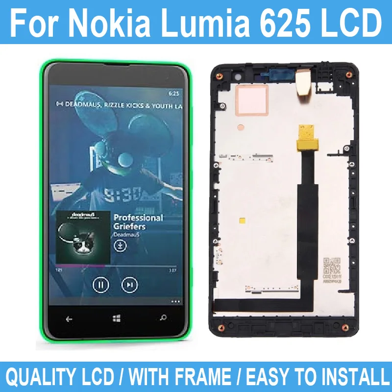 ЖК-дисплей 4 7 &quotдля Nokia Lumia 625 сенсорный экран без рамки для RM-941 цифровой
