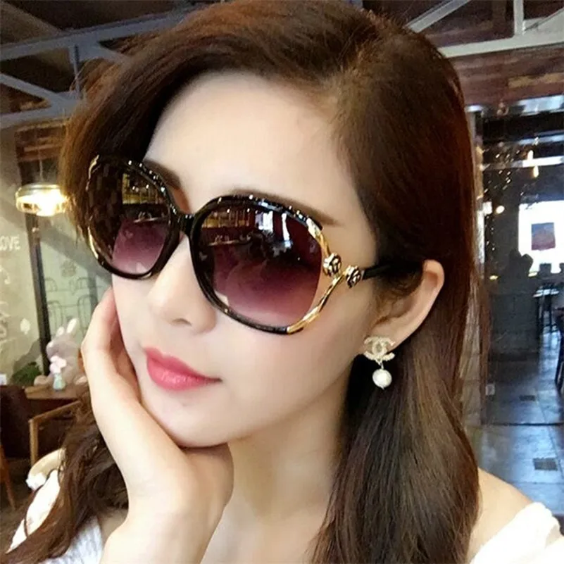 

Fashion Hot rose Women sunglasses Newly trend Retro big eyes Girl eyewear Goggle UV400 Travel Lady European style Eye glasses S3