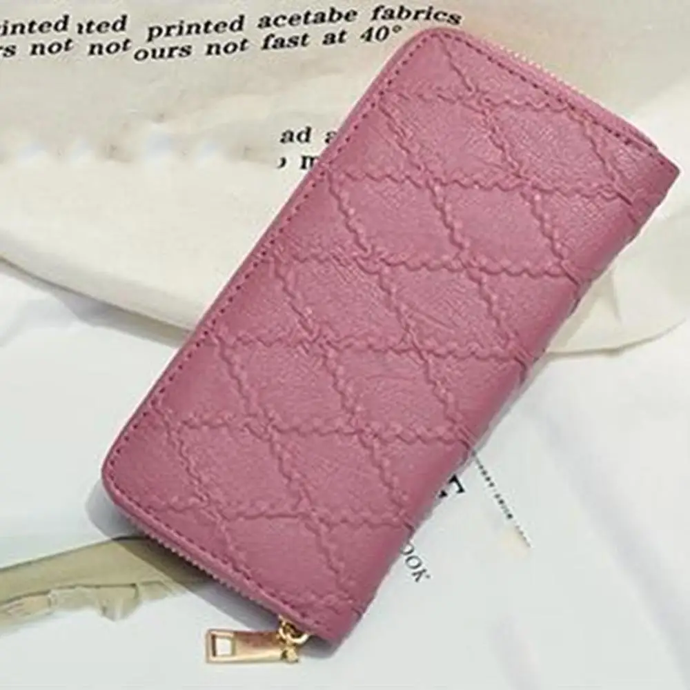 pink Женский Длинный кошелек, клатч, вместительные кошельки, женский кошелек, женские кошельки, карман для телефона, держатель для карт, Carteras Monederos Para Mujer - Цвет: pink