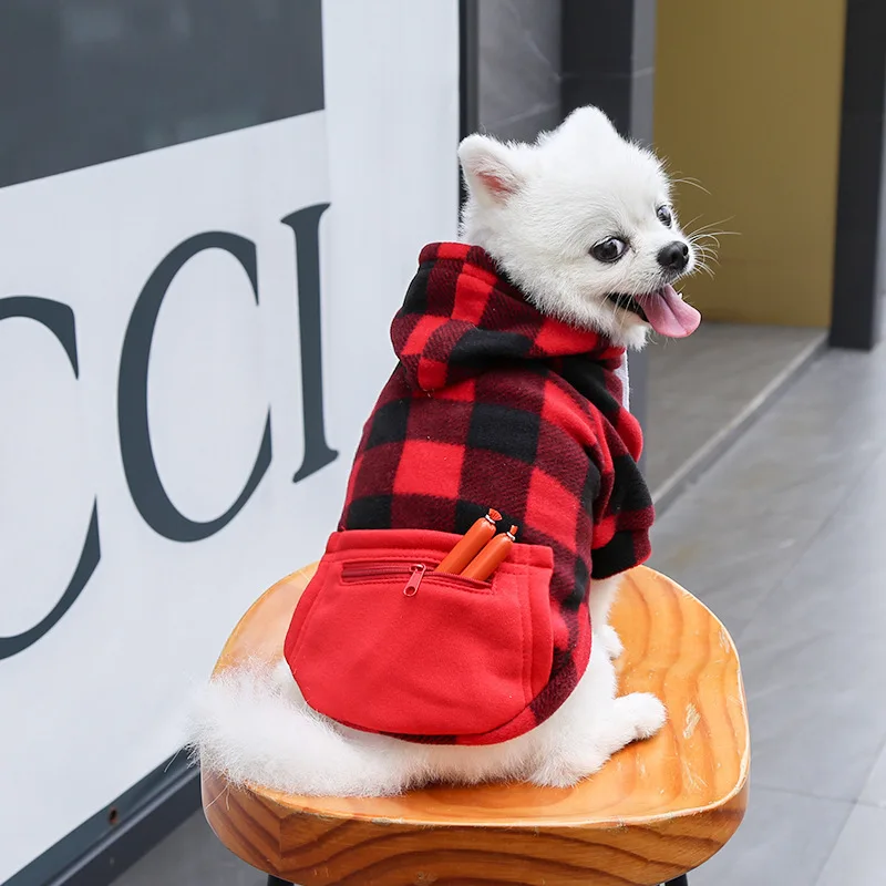 

Warm Winter Dog Clothes Coat For Small Medium Large Dogs Hoodies Pet Clothes with Pocket Chihuahua French Bulldog Pug Clothing