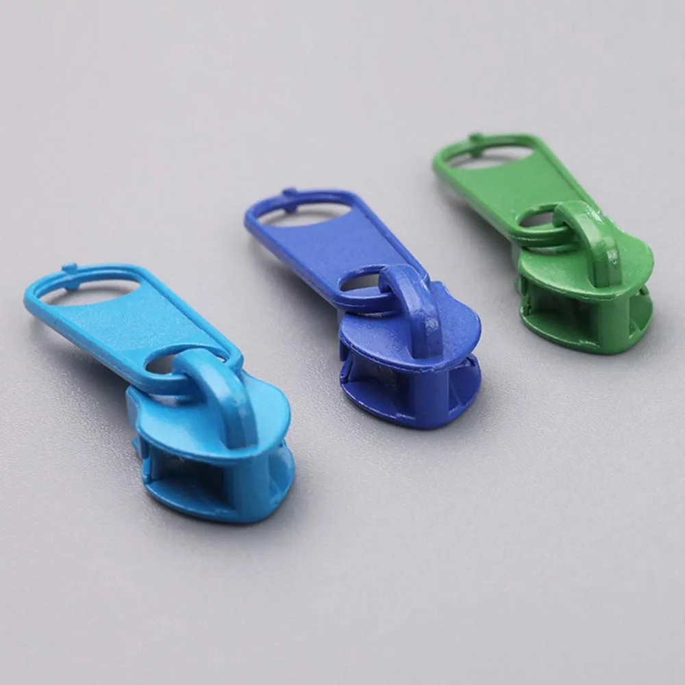 10-100pcs Colorful Metal Sliders For 5# Nylon Zipper, Sewing Accessories For Clothes Bag Shoes Quilt Cover