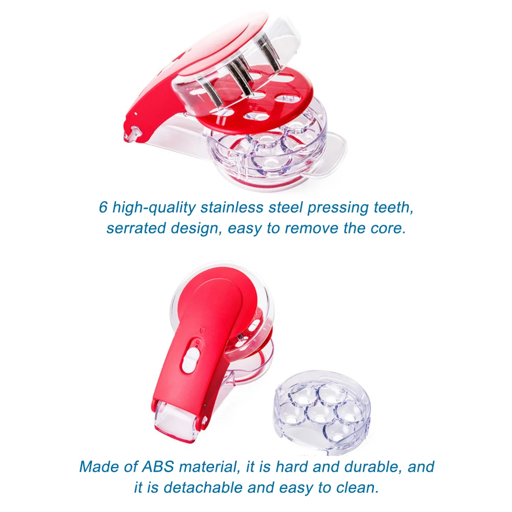 Cherry Fruit Kitchen Pitter Remover Olive Core Corer Remove Pit Tool Seed Gadget Stoner Nuclear Device Kitchen Accessories
