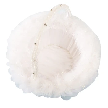 

LBER Flower Girl Basket Hand-Woven Rattan Woven Lace Wedding Supplies Wedding Flower Basket Flower Petal Basket Fruit Basket Sim