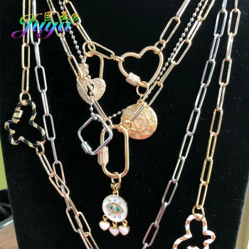 

Juya DIY Mesh Chains Punk Jewelry Making Accessories Handmade Creative Gold Carabiner Fasteners Screw Lock Bolt Clasps Supplies