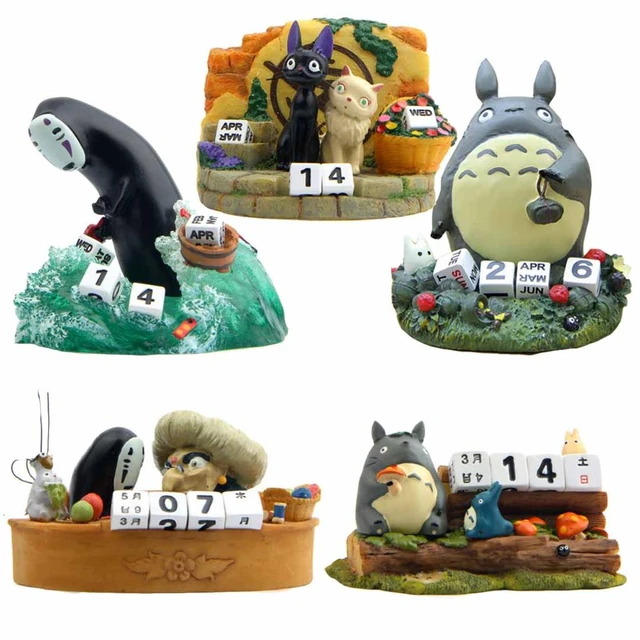 Miyazaki Hayao Sprited Away No face Man Desk Calendar Totoro Desktop  Decoration Toy PVC Vinyl Action