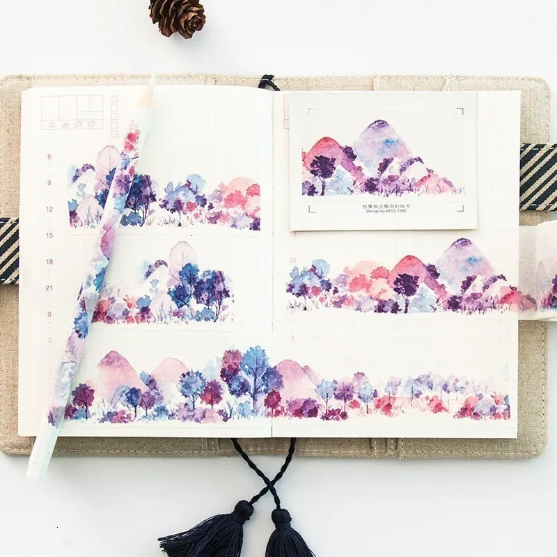 1 предмет 40 мм* 7 м красочные DIY лента для декорации Washi японская клейкая лента клейкая Скрапбукинг планировщик неподвижные ленты 024049
