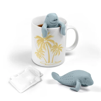 

Creative Silicone Tea Maker Mr. Manatee Tea Strainer Cute Manatee Tea Bag