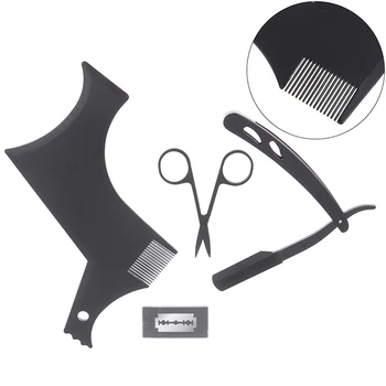 

1Set Shaving Tool Straight Edge Razor Men Beard Template Styling Tool Beard Shaping Comb Shaving Hair Removal Razor Tool