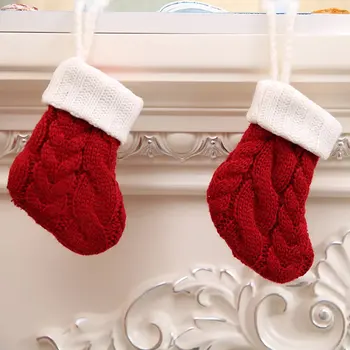 

Christmas Tree Hanging Gift Sock Cutlery set Christmas Decoration Stocking Sock Gift Candy Bags Lovely Gift Bag
