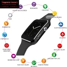 X6 Смарт часы Bluetooth Smartwatch с камерой сенсорный экран Поддержка SIM TF карта для iPhone Xiaomi Android телефон