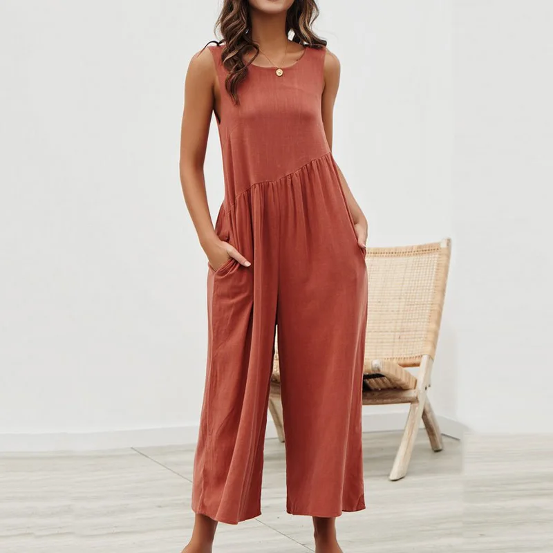 Off Shoulder Tank Jumpsuit Women Summer Backless Wide Leg Romper Casual Loose Long Bodysuits Beach Vest Playsuit Overalls Female Off Shoulder Tank Jumpsuit Women Summer Backless Wide Leg Romper Casual Loose Long Bodysuits Beach Vest Playsuit Overalls Female