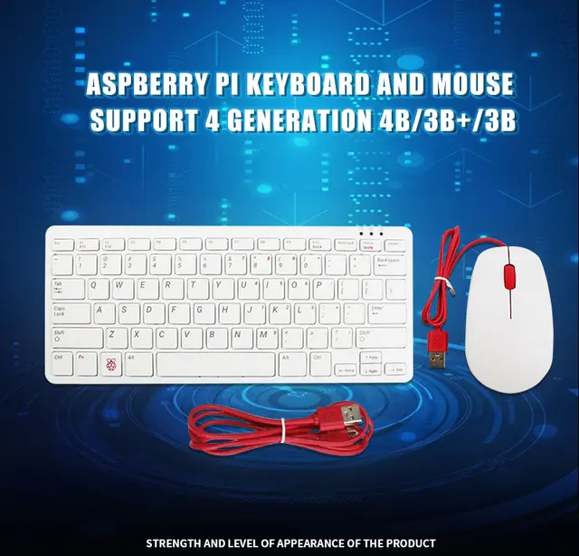 Raspberry Pi 4B / 8GB SD128GB キーボードマウス Raspberry Pi 4を組み込んだキーボード型のパソコン「Raspberry