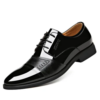 

Black Designer Formal Oxford Shoes for Men Wedding Shoes Leather Italy Pointed Toe Mens Dress Shoes 2020 Sapato Oxford Masculino