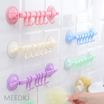 

1pcs adjustable hook rack double suction cup towel rack hanger hook rack holder suction cup kitchen bathroom accessories