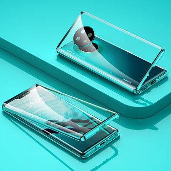 

Double-side Magnetic Glass Case For Huawei P40 Mate 30 Pro P30 Case Metal Frame Tempered Cover For Honor V30 Pro Nova 6 SE Cases