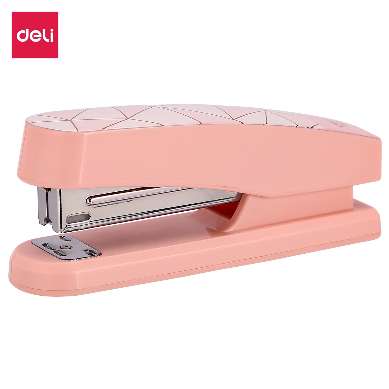DELI Fashion Office Stapler NO.12 Half Strip stapler 24/6 & 26/6 smooth stapling Push Stapler Hand Stapler Metal Stapler