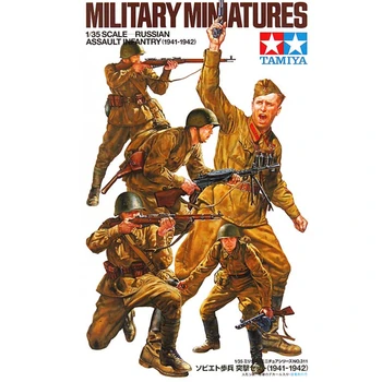

Tamiya 35311 Model Doll Building Kits 1/35 Russian Assault Infantry 1941-1942 Set Miniatures Assembly Military figures Model Toy