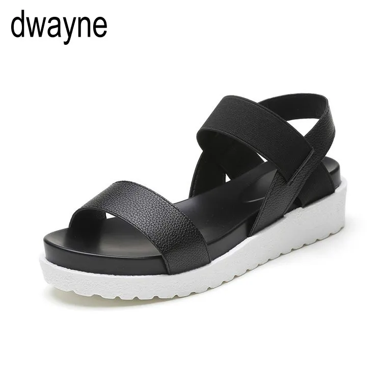 

woman Women's Summer Sandals Shoes Peep-toe Low Shoes Roman Sandals Ladies Flip Flops sandalia feminina fashion 2019