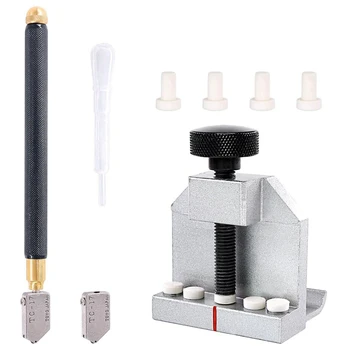 

8Pcs Glass Cutting Tool Set with Glass Breaking Pliers and Glass Cutter Tool Professional Glass Tool Kit