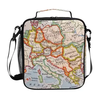 

Map Lunch Cooler Bag Insulation Folding Picnic Portable Ice Pack Food Thermal Bag Food Delivery Bag Drink Carrier Insulated Bag