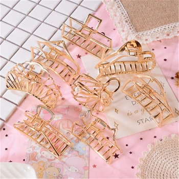 

Euro-American Retro Simple Large Bathing Metal Adult Hair Graws for Women Fashion Hair Accessories Moon Star Hairpins Clips