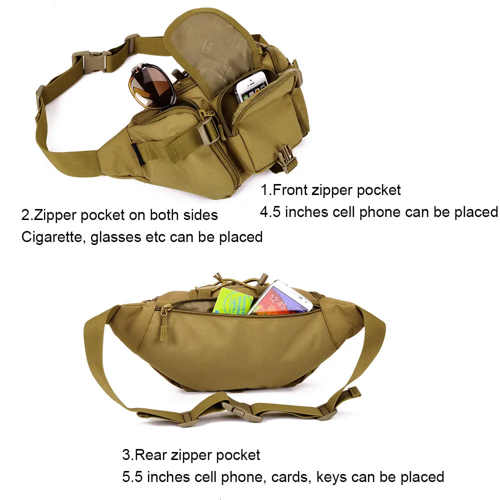 Протектор Плюс тактическая Сумка военный стиль MOLLE система кемпинг сумка водонепроницаемый камуфляж поясная сумка Спорт на открытом воздухе, Рыбалка Велоспорт