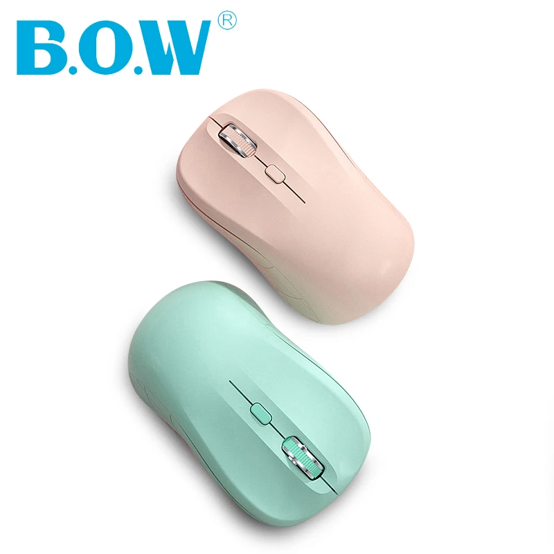 

B.O.W Mini Wireless Mouse for Computer / Laptop with USB Port 2.4Ghz Dongle Plug and Play Portable Size Quiet Click