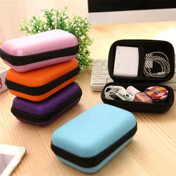 

Earphone Accessory Mini Portable Earphone bag Coin Purse Headphone USB Cable Case Storage Box Wallet
