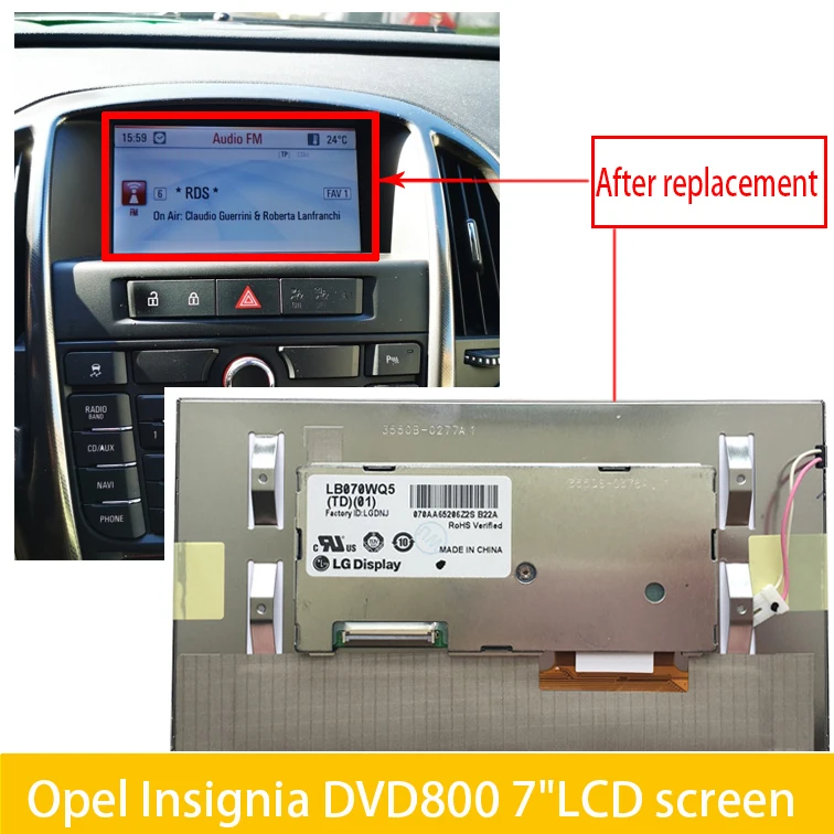 Teste Original Boa Qualidade Novo Painel de Tela Lcd Opel Meriva Astra Zafira Dvd800 Cd500 Navi 900 950 600 Navi Carro Dvd Lcd