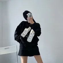 

White tide brand American Street Retro Sweater Women's Wholesale Pure Cotton Spring And Autumn Thin Fashion Casual Pullover Gack