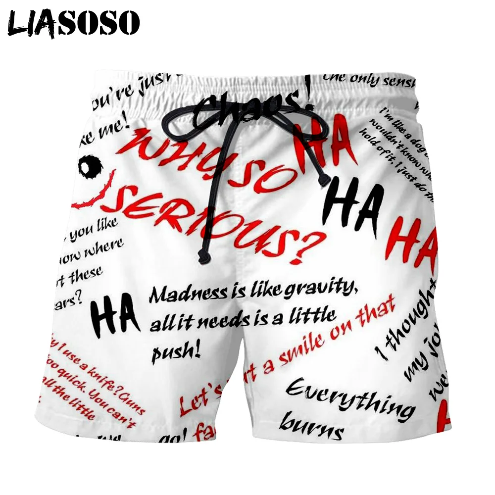 LIASOSO 3d Print Creative Joker Haha Men's Shorts Beach Casual Shorts Boardshorts Trousers boxer Shorts/trunks X2703 LIASOSO 3d Print Creative Joker Haha Men's Shorts Beach Casual Shorts Boardshorts Trousers boxer Shorts/trunks X2703
