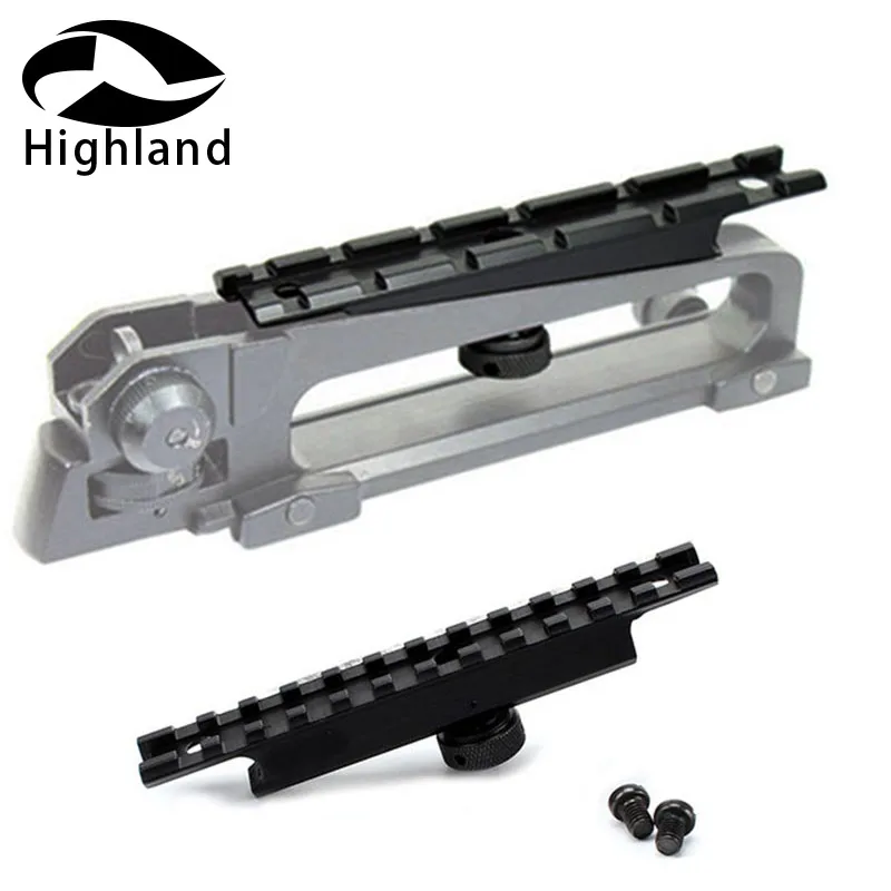 

1pcs Tactical .223 /5.56 12 Slots Optic Weaver Picatinny Scope Base 20mm AR Flat Top Carry Handle Adapter Rail Mount