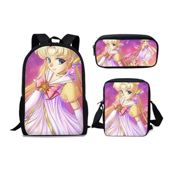 

Cartoon School Backpacks Teenagers Sailor Moon Print School Bags for Boys Girls Students Orthopedic Schooltas Mochila Escolar