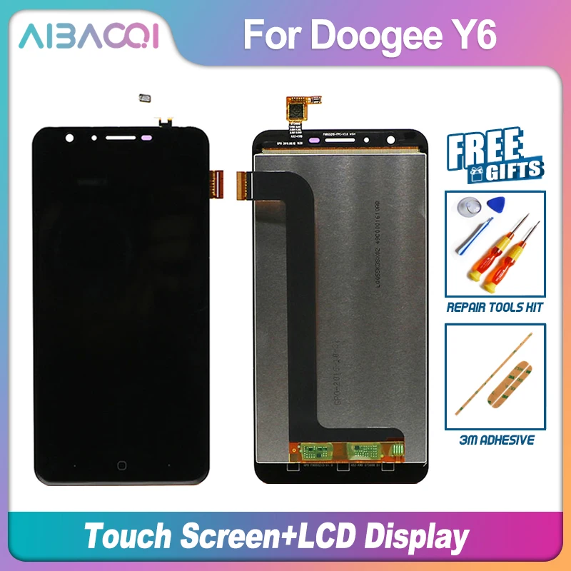 Сенсорный экран AiBaoQi 5 дюйма + ЖК дисплей 1280X720 в сборе замена для телефона Doogee Y6/Y6C/Y6