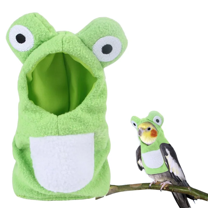 Pet Birds Flight Suite for Parrots Clothes Cockatiel Funny Frog Shaped