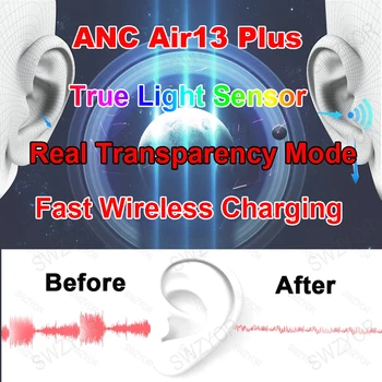 

Air13 Plus ANC TWS True Light Sensor Wireless Earphone Bluetooth 5.0 Earphone Ultra bass Earphone PK Air12 Plus i900000 Pro Max