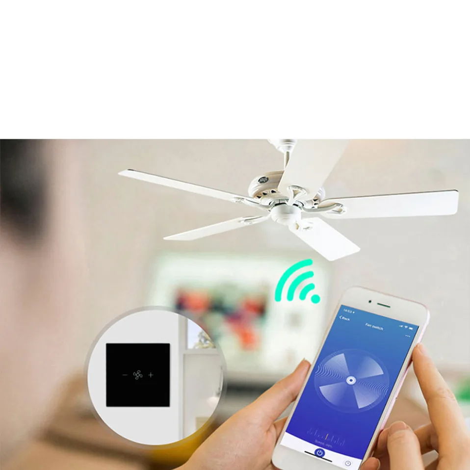 AVATTO умный Wifi потолочный вентилятор переключатель, ЕС/США туя умный таймер жизни и различные контроль скорости работы с Alexa, Google Home