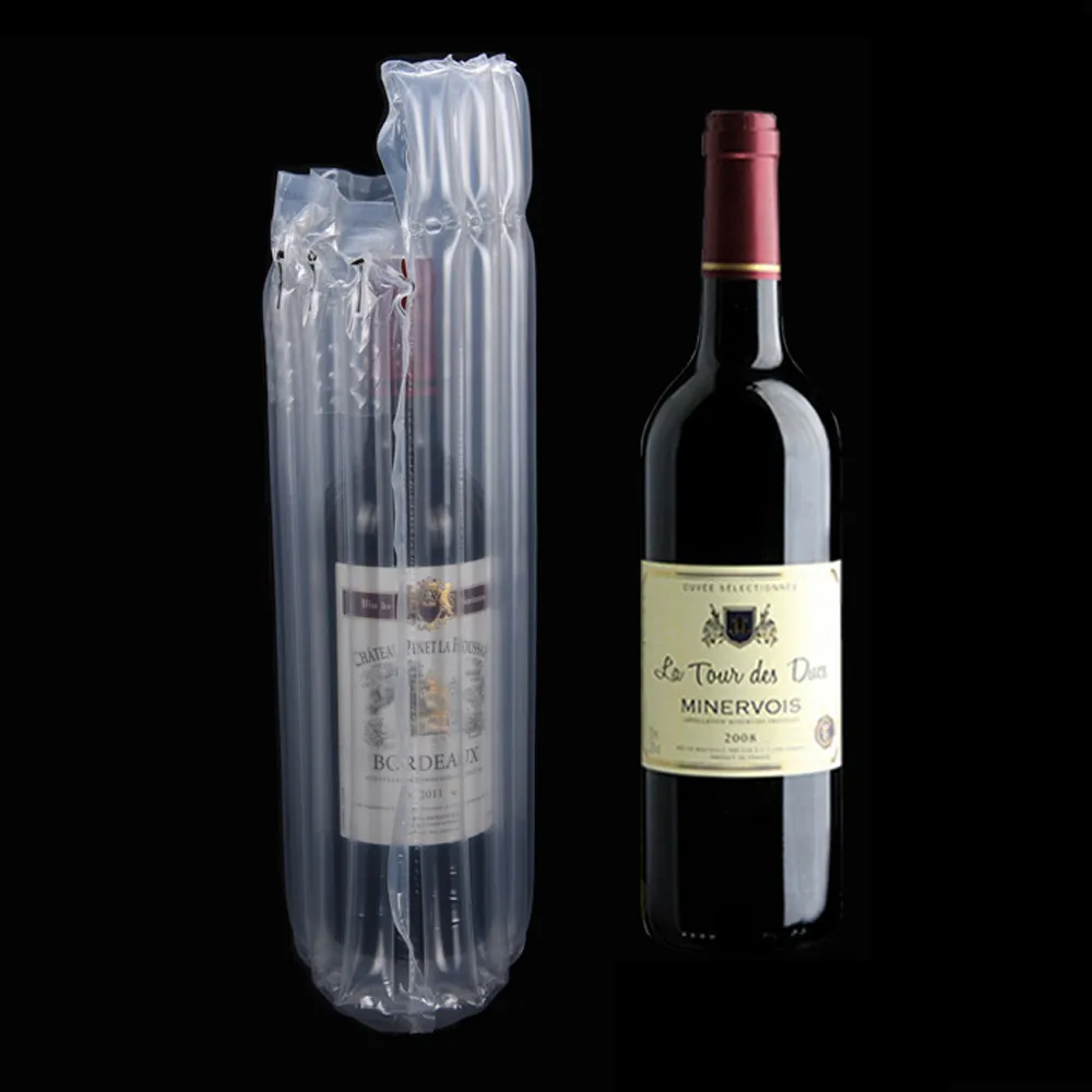 

10Pcs Plastic Air 7 Bubbles Column Shock Proof Package Bag for Red Wine Bottle Cup Fragile Goods Storage Transportation Wrapper