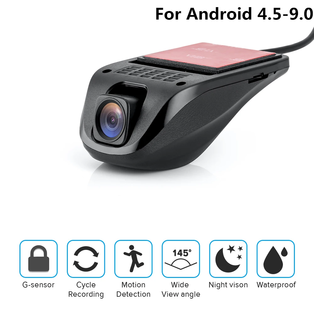 Автомобильный мини видеорегистратор с USB камерой Full HD G сенсором и ночным