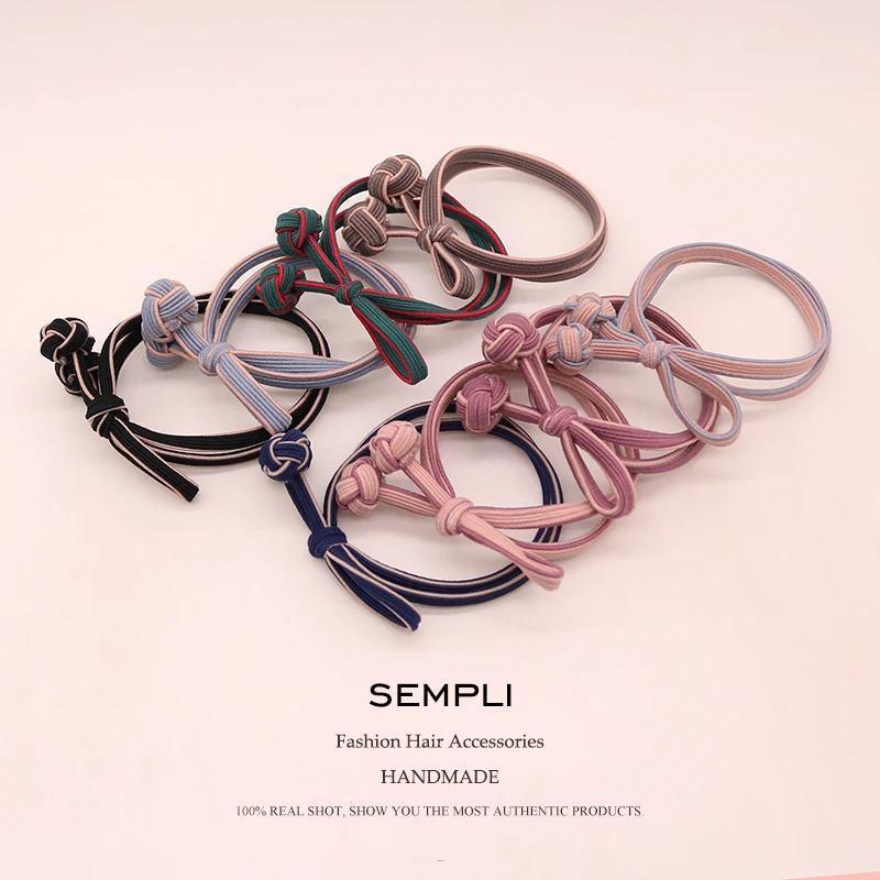 Sempli High Quality Elastic Band Tight Durable Gums for Woman Girls Strong Sweet Hair Bands Christmas Rubber Bands Accessories