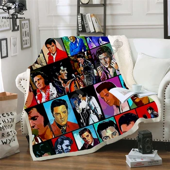 

Elvis Patched Design Blanket Plush 3d Printed for Adults Sofa Sherpa Fleece Bedspread Wrap Throw Blanket Microfiber -9